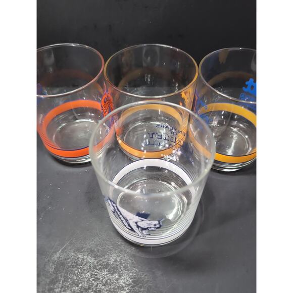 Syracuse Pitt Villanova BC Basketball, 1980s Big East Set Of 4 Glasses, Getty‎ - Picture 5 of 9
